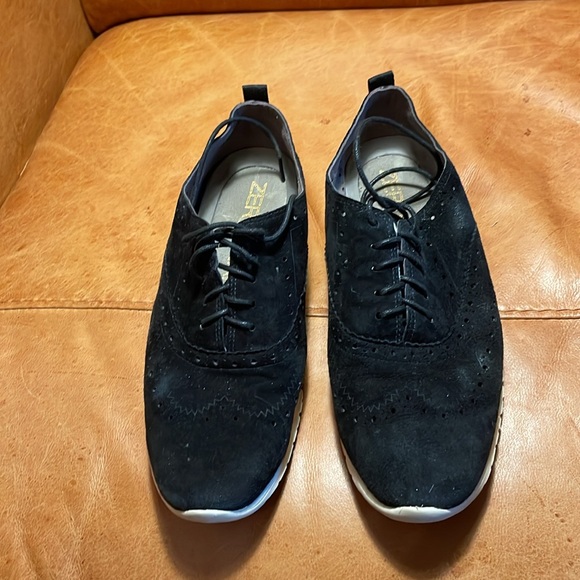 Cole Haan Black soft suede “Zero Grand” Wingtips - Picture 3 of 5